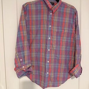 J. Crew Women’s Vibrant Plaid Button Down Shirt